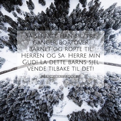 Picture 07 - 1 Kongebok 17:21 NORSK - Så strakte han sig tre ganger bortover barnet og - Bible Verse Picture