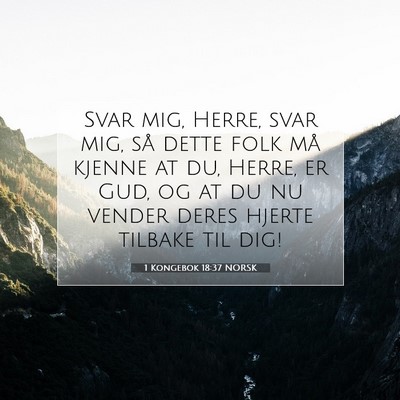Picture 07 - 1 Kongebok 18:37 NORSK - Svar mig, Herre, svar mig, så dette folk må - Bible Verse Picture