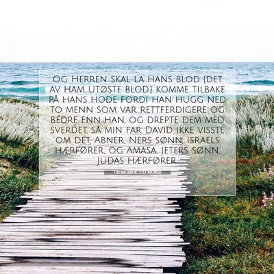 Picture 07 - 1 Kongebok 2:32 NORSK - Og Herren skal la hans blod {det av ham utøste - Bible Verse Picture