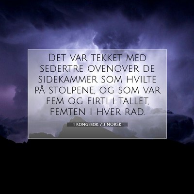 Picture 07 - 1 Kongebok 7:3 NORSK - Det var tekket med sedertre ovenover de - Bible Verse Picture