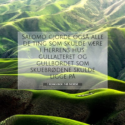 Picture 07 - 1 Kongebok 7:48 NORSK - Salomo gjorde også alle de ting som skulde være - Bible Verse Picture