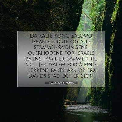 Picture 07 - 1 Kongebok 8:1 NORSK - Da kalte kong Salomo Israels eldste og alle - Bible Verse Picture