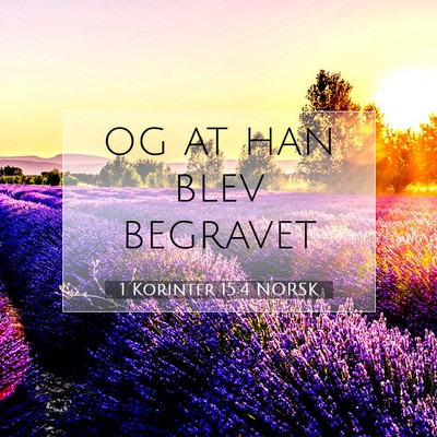 Picture 07 - 1 Korinter 15:4 NORSK - og at han blev - Bible Verse Picture