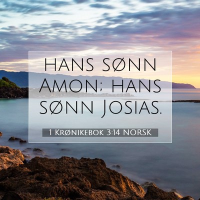 Picture 07 - 1 Krønikebok 3:14 NORSK - hans sønn Amon; hans sønn - Bible Verse Picture