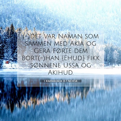 Picture 07 - 1 Krønikebok 8:7 NORSK - (-)det var Na'man som sammen med Akia og Gera - Bible Verse Picture