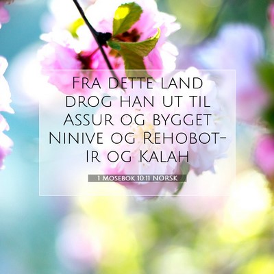 Picture 07 - 1 Mosebok 10:11 NORSK - Fra dette land drog han ut til Assur og bygget - Bible Verse Picture