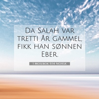 Picture 07 - 1 Mosebok 11:14 NORSK - Da Salah var tretti år gammel, fikk han sønnen - Bible Verse Picture