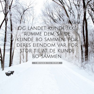 Picture 07 - 1 Mosebok 13:6 NORSK - Og landet kunde ikke rumme dem, så de kunde bo - Bible Verse Picture