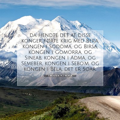 Picture 07 - 1 Mosebok 14:2 NORSK - da hendte det at disse konger førte krig med - Bible Verse Picture