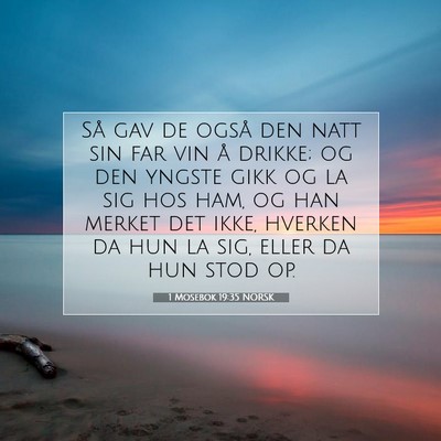Picture 07 - 1 Mosebok 19:35 NORSK - Så gav de også den natt sin far vin å drikke; - Bible Verse Picture