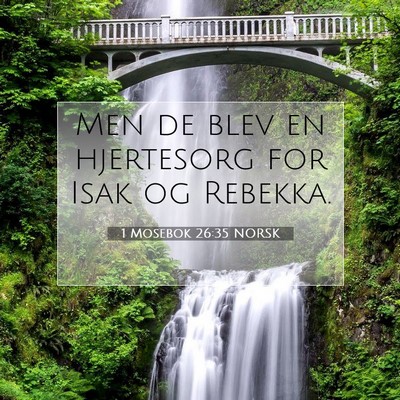 Picture 07 - 1 Mosebok 26:35 NORSK - Men de blev en hjertesorg for Isak og - Bible Verse Picture