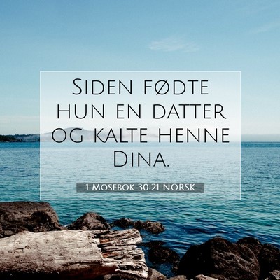 Picture 07 - 1 Mosebok 30:21 NORSK - Siden fødte hun en datter og kalte henne - Bible Verse Picture