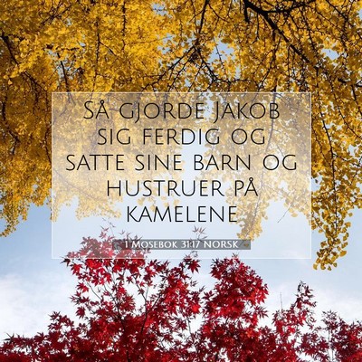Picture 07 - 1 Mosebok 31:17 NORSK - Så gjorde Jakob sig ferdig og satte sine barn og - Bible Verse Picture