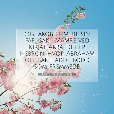 Picture 07 - 1 Mosebok 35:27 NORSK - Og Jakob kom til sin far Isak i Mamre ved - Bible Verse Picture