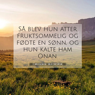 Picture 07 - 1 Mosebok 38:4 NORSK - Så blev hun atter fruktsommelig og fødte en - Bible Verse Picture