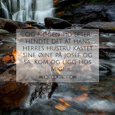 Picture 07 - 1 Mosebok 39:7 NORSK - Og nogen tid efter hendte det at hans herres - Bible Verse Picture