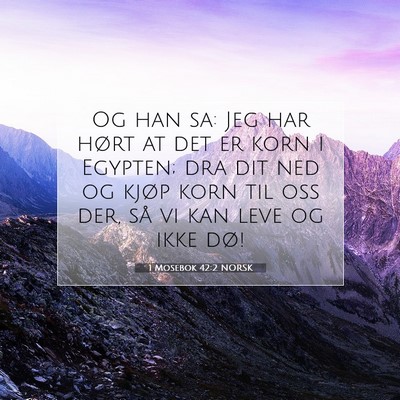 Picture 07 - 1 Mosebok 42:2 NORSK - Og han sa: Jeg har hørt at det er korn i - Bible Verse Picture