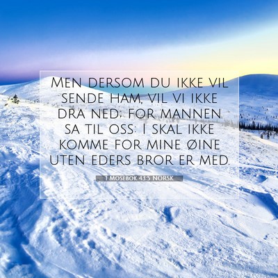 Picture 07 - 1 Mosebok 43:5 NORSK - Men dersom du ikke vil sende ham, vil vi ikke dra - Bible Verse Picture