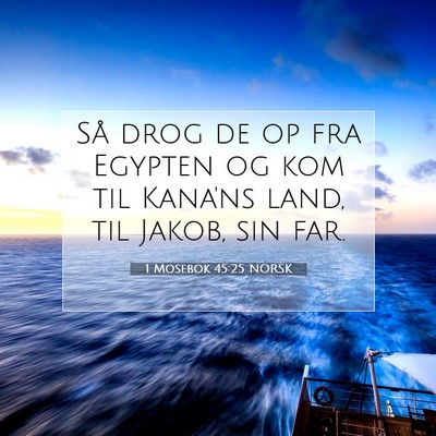 Picture 07 - 1 Mosebok 45:25 NORSK - Så drog de op fra Egypten og kom til Kana'ns - Bible Verse Picture
