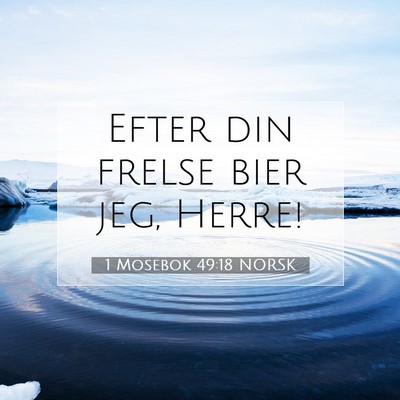 Picture 07 - 1 Mosebok 49:18 NORSK - Efter din frelse bier jeg, - Bible Verse Picture