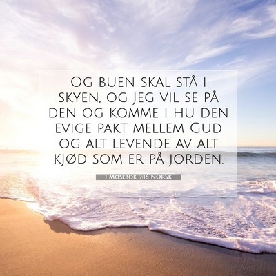 Picture 07 - 1 Mosebok 9:16 NORSK - Og buen skal stå i skyen, og jeg vil se på den - Bible Verse Picture