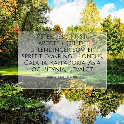 Picture 07 - 1 Peter 1:1 NORSK - Peter, Jesu Kristi apostel(-)til de utlendinger - Bible Verse Picture