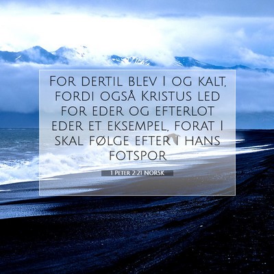 Picture 07 - 1 Peter 2:21 NORSK - For dertil blev I og kalt, fordi også Kristus - Bible Verse Picture