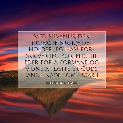 Picture 07 - 1 Peter 5:12 NORSK - Med Silvanus, den trofaste bror(-)det holder jeg - Bible Verse Picture