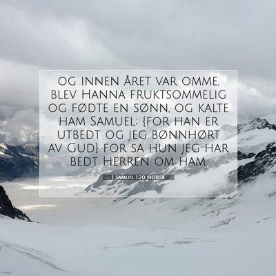 Picture 07 - 1 Samuel 1:20 NORSK - og innen året var omme, blev Hanna fruktsommelig - Bible Verse Picture