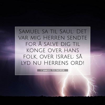 Picture 07 - 1 Samuel 15:1 NORSK - Samuel sa til Saul: Det var mig Herren sendte for - Bible Verse Picture