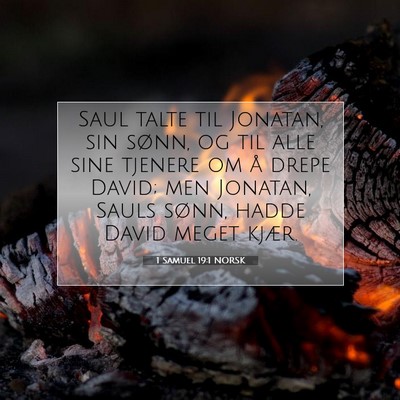Picture 07 - 1 Samuel 19:1 NORSK - Saul talte til Jonatan, sin sønn, og til alle - Bible Verse Picture