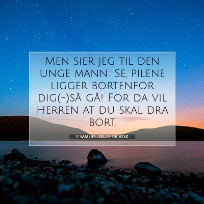 Picture 07 - 1 Samuel 20:22 NORSK - Men sier jeg til den unge mann: Se, pilene ligger - Bible Verse Picture