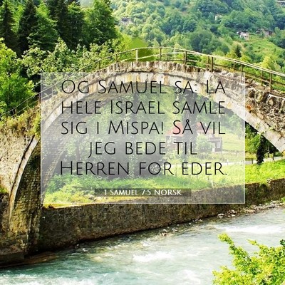 Picture 07 - 1 Samuel 7:5 NORSK - Og Samuel sa: La hele Israel samle sig i Mispa! - Bible Verse Picture