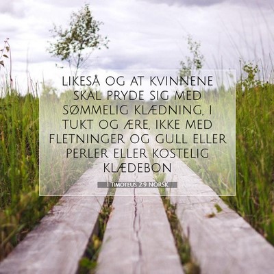 Picture 07 - 1 Timoteus 2:9 NORSK - likeså og at kvinnene skal pryde sig med - Bible Verse Picture