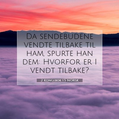 Picture 07 - 2 Kongebok 1:5 NORSK - Da sendebudene vendte tilbake til ham, spurte han - Bible Verse Picture