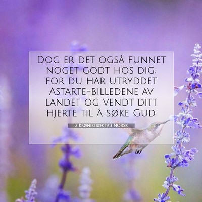 Picture 07 - 2 Krønikebok 19:3 NORSK - Dog er det også funnet noget godt hos dig; for - Bible Verse Picture