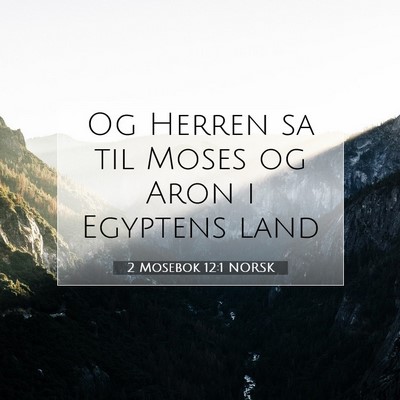 Picture 07 - 2 Mosebok 12:1 NORSK - Og Herren sa til Moses og Aron i Egyptens - Bible Verse Picture