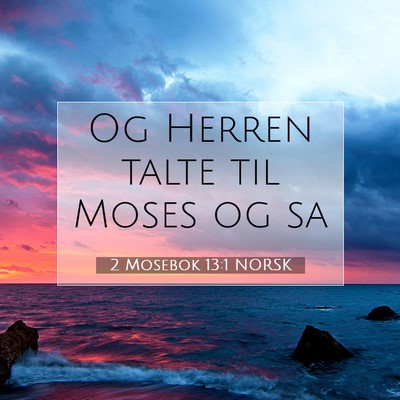 Picture 07 - 2 Mosebok 13:1 NORSK - Og Herren talte til Moses og - Bible Verse Picture