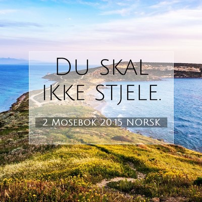 Picture 07 - 2 Mosebok 20:15 NORSK - Du skal ikke - Bible Verse Picture