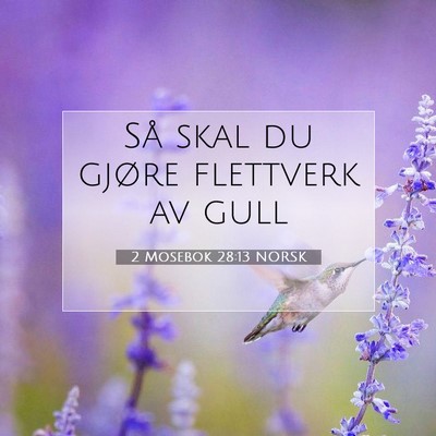 Picture 07 - 2 Mosebok 28:13 NORSK - Så skal du gjøre flettverk av - Bible Verse Picture