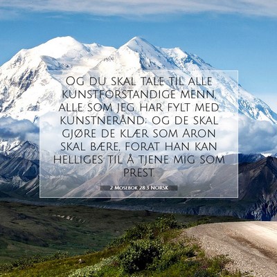 Picture 07 - 2 Mosebok 28:3 NORSK - Og du skal tale til alle kunstforstandige menn, - Bible Verse Picture