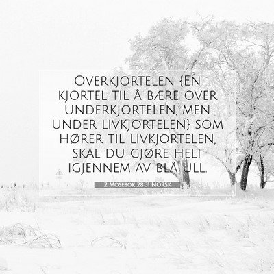 Picture 07 - 2 Mosebok 28:31 NORSK - Overkjortelen {En kjortel til å bære over - Bible Verse Picture