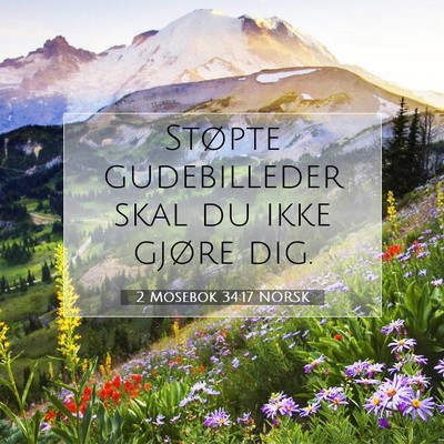 Picture 07 - 2 Mosebok 34:17 NORSK - Støpte gudebilleder skal du ikke gjøre - Bible Verse Picture