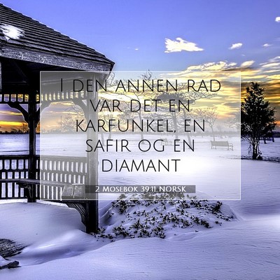 Picture 07 - 2 Mosebok 39:11 NORSK - I den annen rad var det en karfunkel, en safir og - Bible Verse Picture