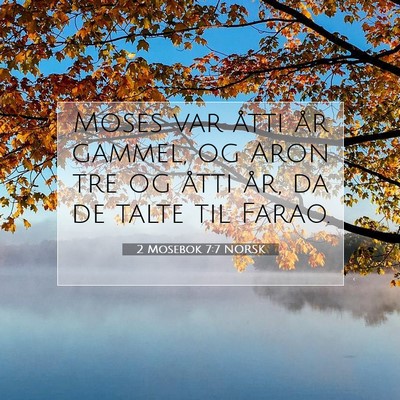 Picture 07 - 2 Mosebok 7:7 NORSK - Moses var åtti år gammel, og Aron tre og åtti - Bible Verse Picture