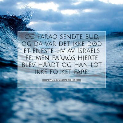 Picture 07 - 2 Mosebok 9:7 NORSK - Og Farao sendte bud, og da var det ikke død et - Bible Verse Picture