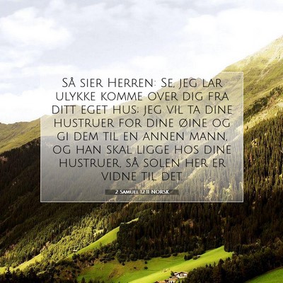 Picture 07 - 2 Samuel 12:11 NORSK - Så sier Herren: Se, jeg lar ulykke komme over - Bible Verse Picture