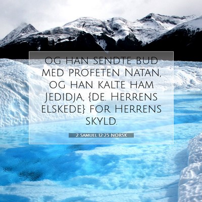 Picture 07 - 2 Samuel 12:25 NORSK - og han sendte bud med profeten Natan, og han - Bible Verse Picture