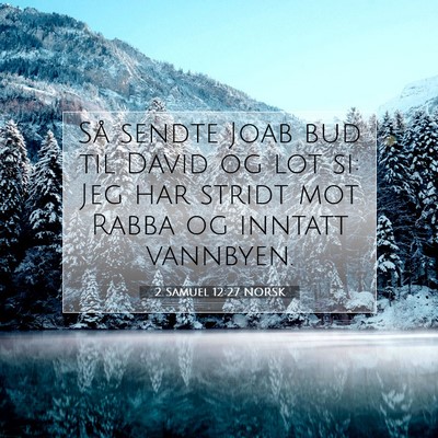Picture 07 - 2 Samuel 12:27 NORSK - Så sendte Joab bud til David og lot si: Jeg har - Bible Verse Picture