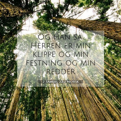 Picture 07 - 2 Samuel 22:2 NORSK - Og han sa: Herren er min klippe og min festning - Bible Verse Picture